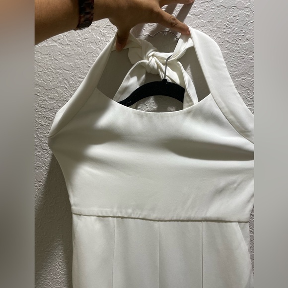 Simkhai Amiyah Halter Jumpsuit- White - Picture 4 of 7